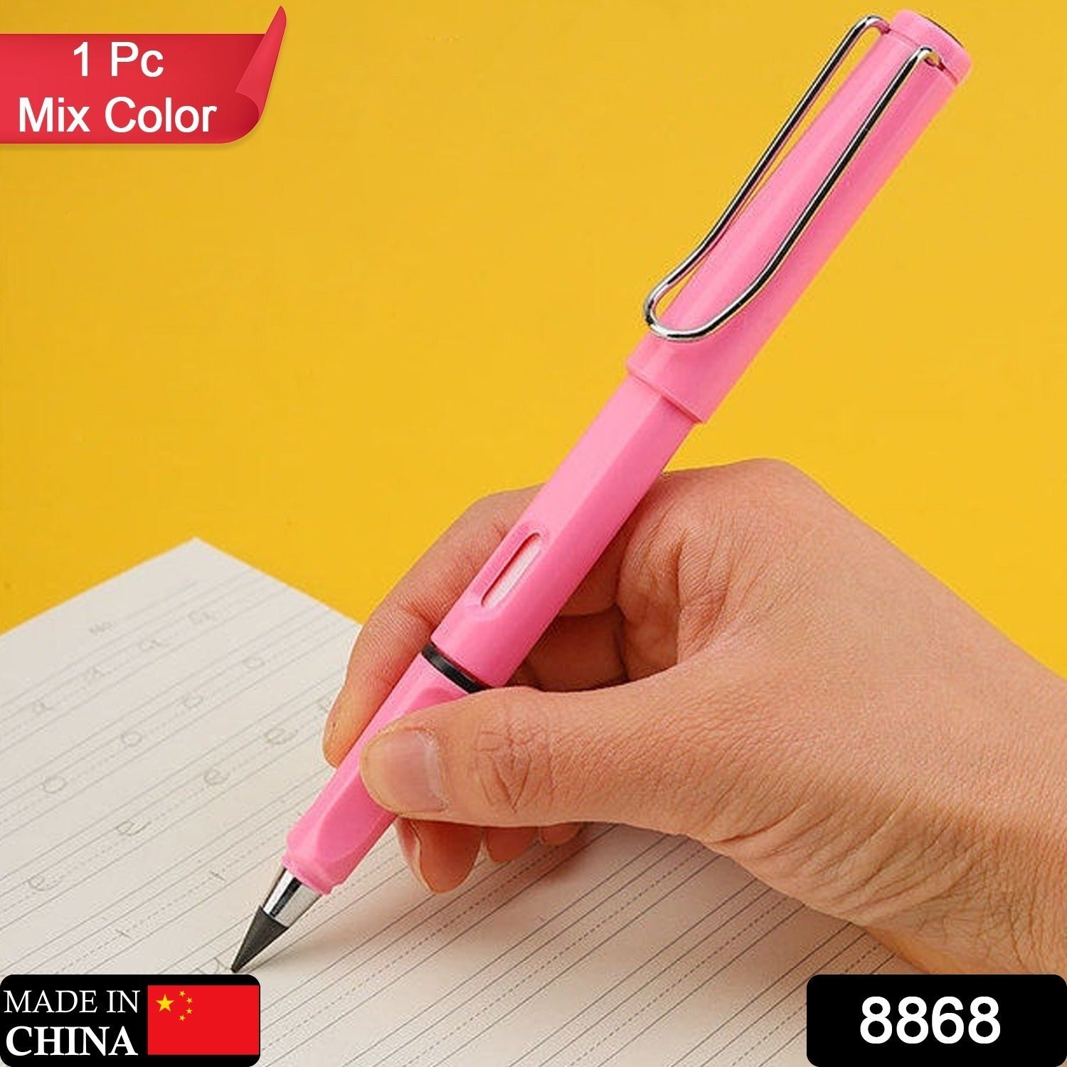 8868 2 In1 Everlasting Pencil Replaceable Head With Eraser, Inkless Pencils Eternal, Infinite Pencil, Portable Everlasting Pencil Reusable Erasable, Magic Pencils for Kids Painting Stationary Set (1 Pc) 8868 2 In1 Everlasting Pencil Replaceable Head With Eraser, Inkless Pencils Eternal, Infinite Pencil, Portable Everlasting Pencil Reusable Erasable, Magic Pencils for Kids Painting Stationary Set (1 Pc)